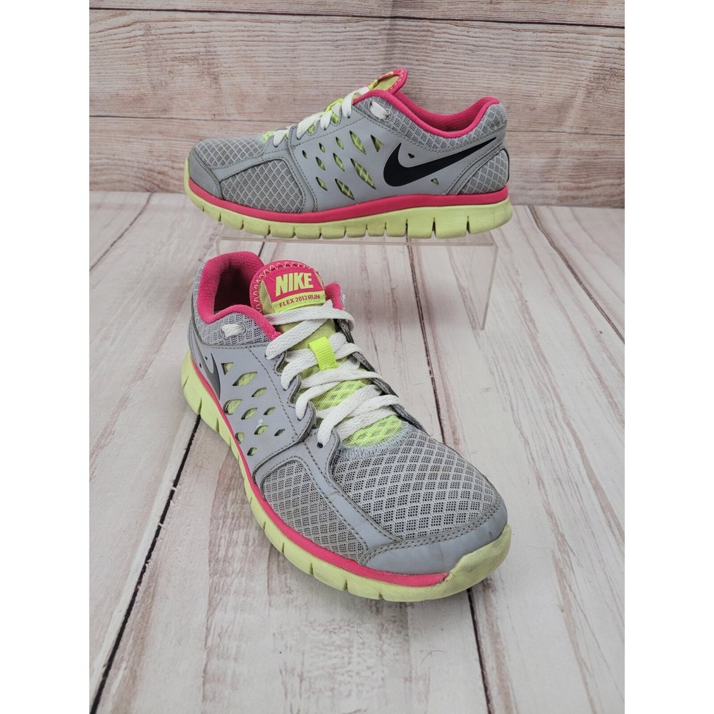 Nike Flex 2013 Run Women's Size 9 Pink/Yellow/Gray Shoe's 580440-015